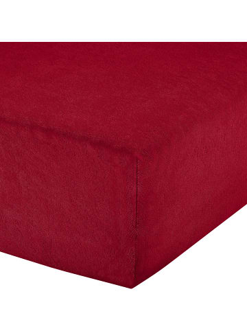 Erwin Müller Frottee Boxspring-Spannbettlaken Füssen in bordeaux