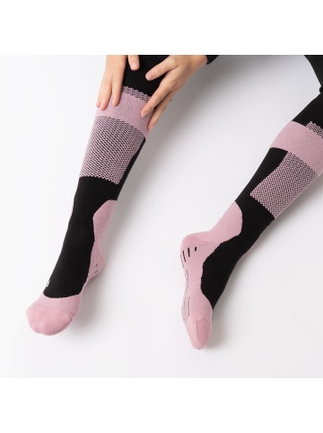 Occulto 2er Pack Kompressions Skisocken Taylor in Grau-Pink