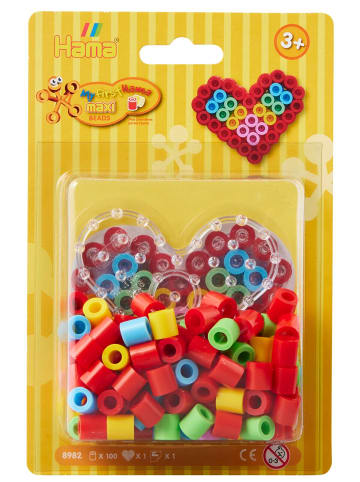 Hama Blister Maxi-Bügelperlen mit Stiftplatte Herz in bunt