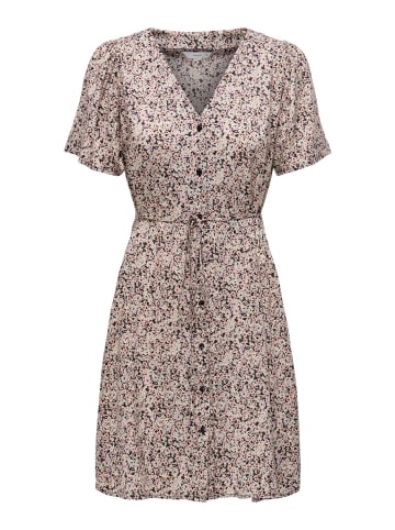 ONLY Legeres Mini Kleid Sommerliches Design Muster in Braun