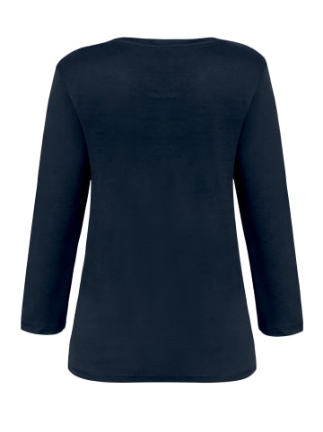 Betty Barclay Basic Shirt mit Rundhalsausschnitt in dunkelblau