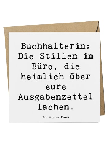 Mr. & Mrs. Panda Deluxe Karte Spruch Buchhalterin Humor mit Spruch in Weiß