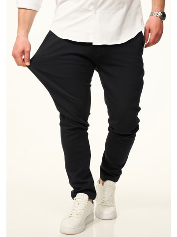 behype Chinohose - mit Super Stretch als Performance Pants in Slim-Fit in Black