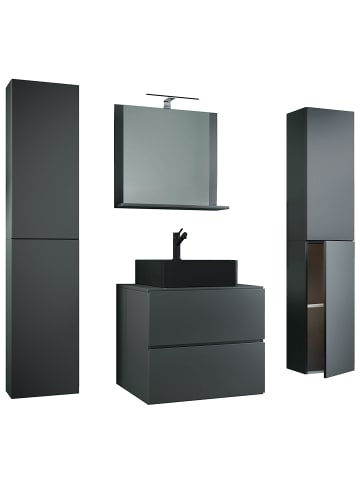 ebuy24 Badmöbelset LendasXLBL anthrazit anthrazit 127 x 52 cm