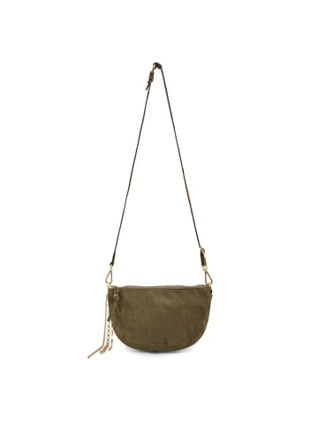 FREDs BRUDER Velvet Wild Umhängetasche Leder 28 cm in khaki