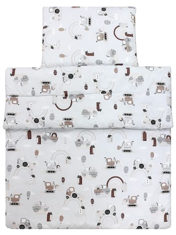 TupTam Kinder Bettdecken Set Gemustert in beige