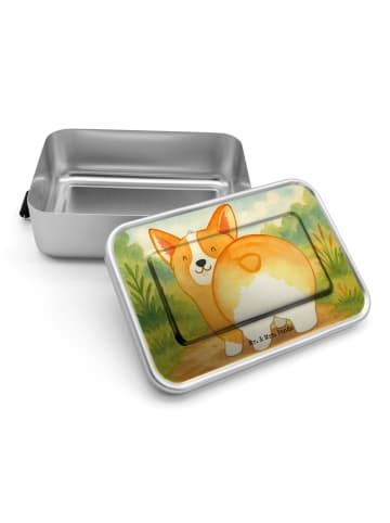 Mr. & Mrs. Panda Brotbox Corgi Po Design ohne Spruch in Weiß