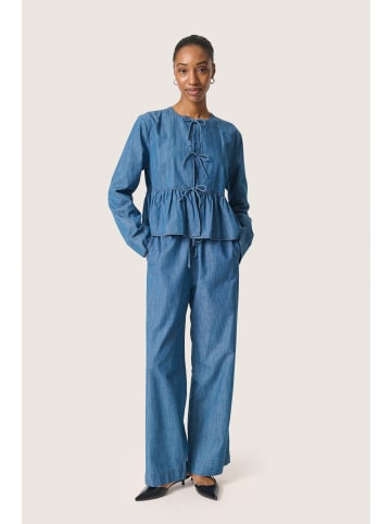 Soaked in Luxury Langarm - Hemd SLChamy Feminine Form in Medium Blue Denim