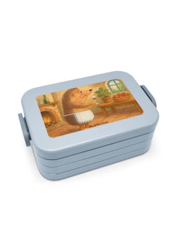 Mr. & Mrs. Panda Snackbox Igel Wein Design ohne Spruch in Blau Pastell