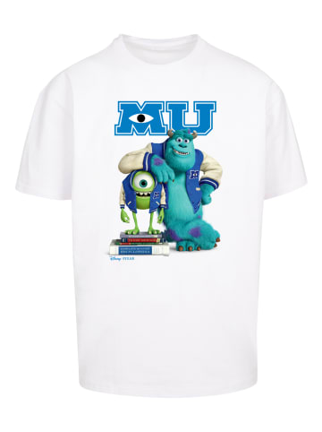 F4NT4STIC Heavy Oversize T-Shirt Disney Monsters University Poster in weiß