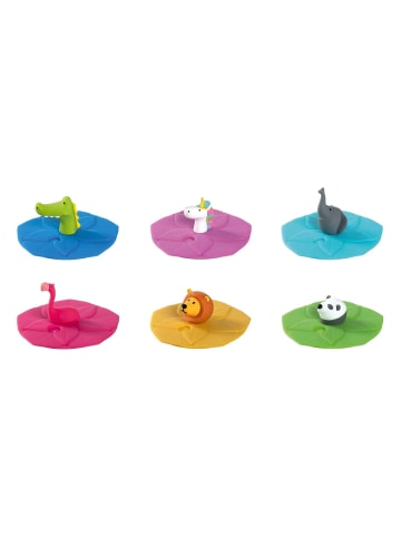 LEONARDO 6er Set Kinderbecher-Deckel Bambini in Bunt in bunt