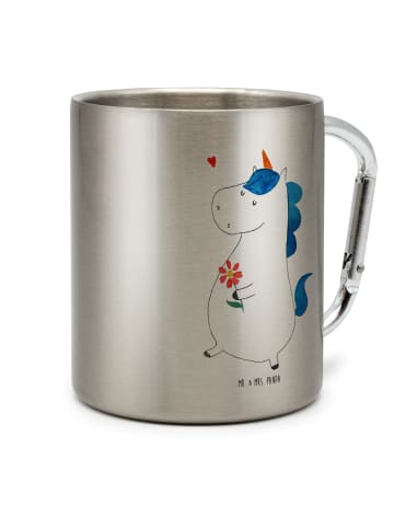 Mr. & Mrs. Panda Thermobecher Einhorn Spaziergang ohne Spruch in Silber
