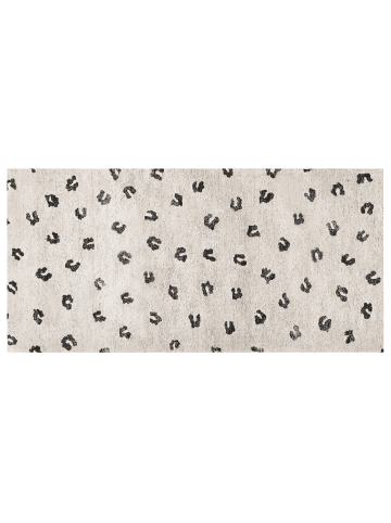 Beliani Kurzflor AFIS in Beige/Schwarz - (W) 80 x (H) 80 x (L) 150 cm