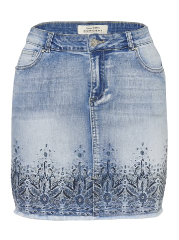 KOROSHI JEANS MIT KURZEM ROCK in blau