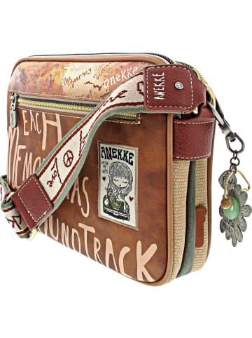 Anekke Flower Peace & Love Tasche Braun