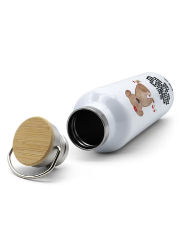 Mr. & Mrs. Panda Trinkflasche Hund Dame mit Spruch in Weiß
