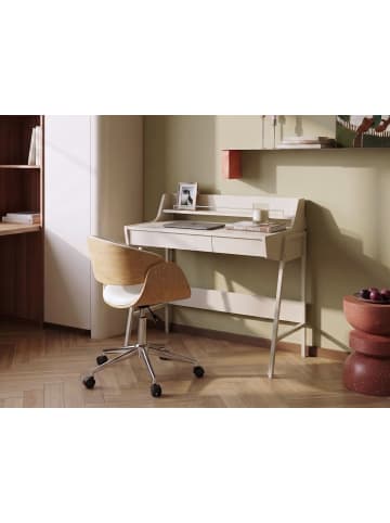 Beliani Schreibtisch BROXTON in Beige - (W) 77 x (H) 89 x (L) 46 cm