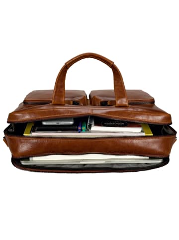 Leonhard Heyden Porto Aktentasche Leder 39 cm braun