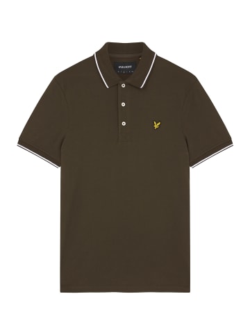 Lyle & Scott Poloshirt in Oliv/ Weiß