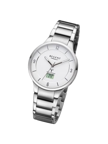 Regent Funkuhr Regent Funkuhren silber extra groß (ca. 39mm)