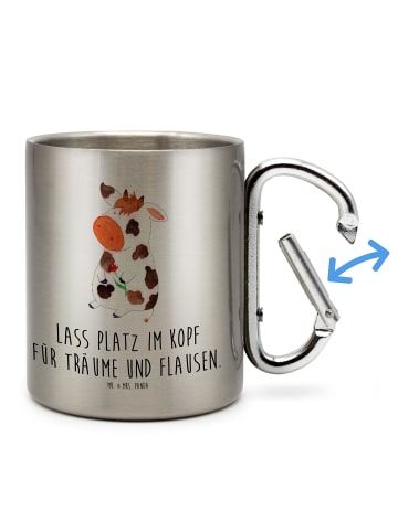 Mr. & Mrs. Panda Tasse Kuh mit Spruch in Silber