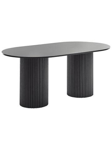 Beliani Esszimmertisch SHERIDAN in Schwarz - (W) 100 x (H) 76 x (L) 180 cm