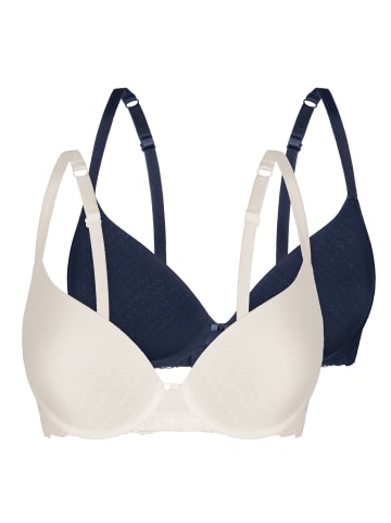 Sassa 2er Pack Schalen-BH in ivory-navy
