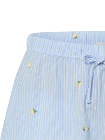 Marie Lund Pyjama-Shorts in hellblau weiß