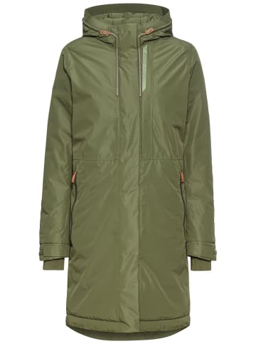Camel Active teXXXactive® Funktionsmantel aus recyceltem Polyester in Dunkelgrün