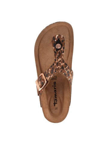 Tamaris Pantolette in COGNAC/LEOPARD