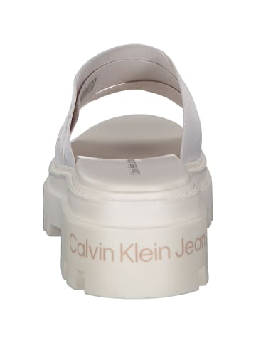 Calvin Klein Plateau-Pantoletten in ancient white