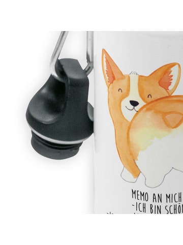 Mr. & Mrs. Panda Trinkflasche Corgi Po mit Spruch in Weiß