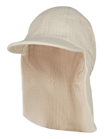Sterntaler Schirmmütze mit Nackenschutz Musselin in beige