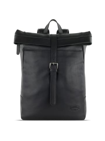 KLONDIKE 1896 Gold Donald Rucksack Leder 43 cm Laptopfach in schwarz