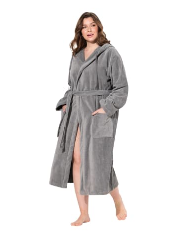 Ulla Popken Bademantel in betongrau