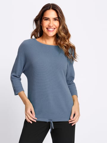 Sieh an! 3/4-Arm-Pullover in taubenblau