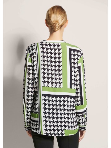 MADELEINE Tunika-Bluse in schwarz / weiß / grün