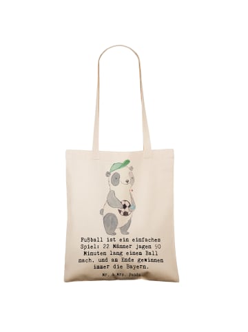 Mr. & Mrs. Panda Tragetasche Fußball Bayern mit Spruch in Creme