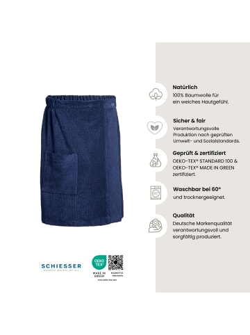 Schiesser Saunakilt Turin in Dunkelblau