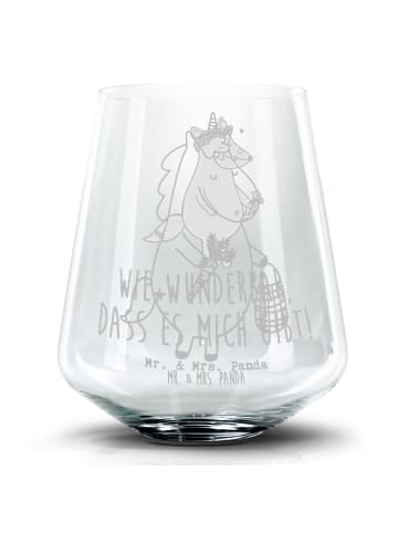 Mr. & Mrs. Panda Longdrinkglas Einhorn Vegan ohne Spruch in Transparent