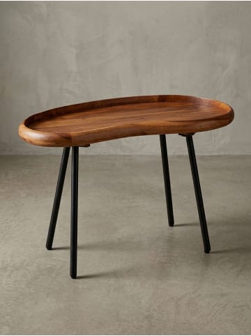 KADIMA DESIGN Wohnzimmertisch Retro | Massiv, Metallbeine, Vintage-Form