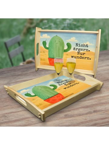 Holz Tablett Kaktus Wut Design mit Spruch in Weiß
