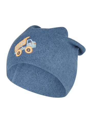 Sterntaler Beanie LKW in blau melange
