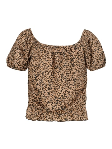 Garcia Offshoulder Bluse kurzarm in warm tan