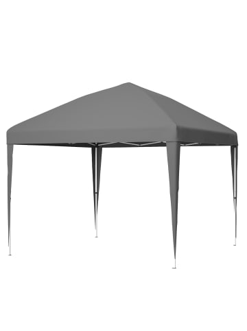 ABRIHOME Pavillon in Grau 3x3 m höhenverstellbar mit 4 Sandsäcken