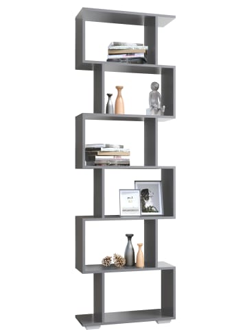 VCM  Holz Raumteiler Stand Regal Deko Bücher Palusa L in Anthrazit