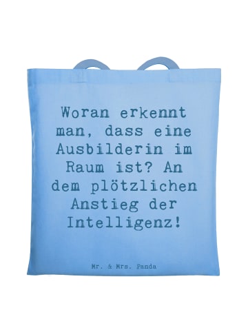 Mr. & Mrs. Panda Tragetasche Spruch Ausbilderin Intelligenz mit ... in Sky Blue