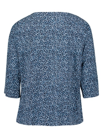 Zero  Bluse Tunika mit Print in Dark BlueCream