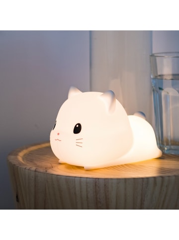 LA VAGUE KITTY CAT Nachtlicht in weiß