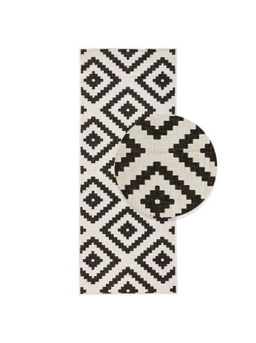 Teppich Boss Wendeteppich Malta Schwarz Creme In- & Outdoor
